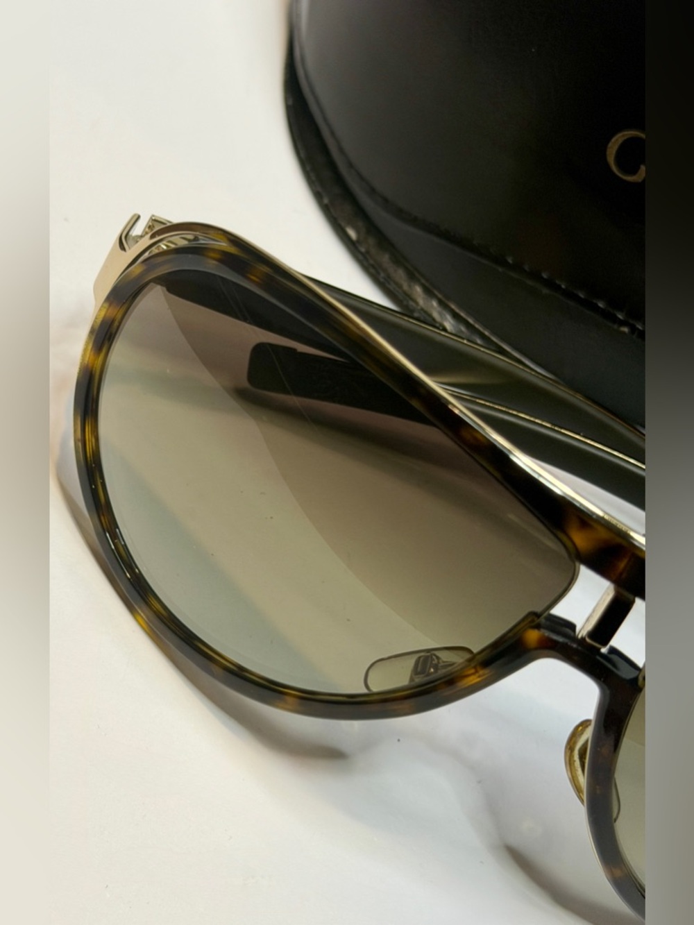 Gucci GG1566/S Aviator Sunglasses Tortoise Gold Gradient Lens w/ Case - Picture 3 of 15